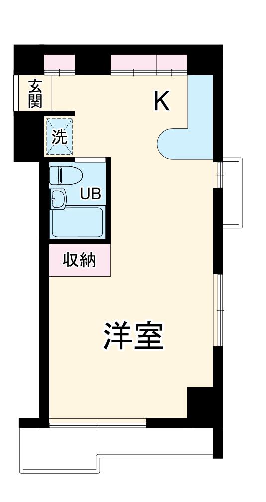 サイトウハウスⅢ(ワンルーム/5階)の間取り写真