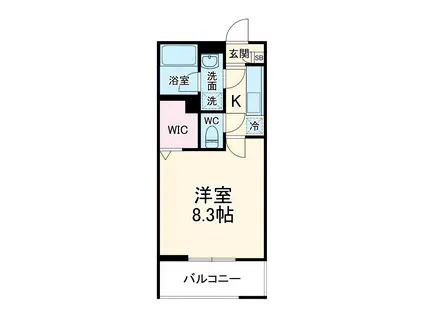 リブリ・エトワールⅢ(1K/1階)の間取り写真