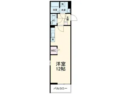 リブリ・エトワールⅢ(ワンルーム/2階)の間取り写真