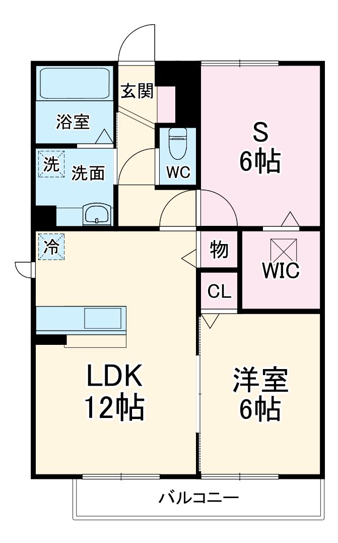 エクセル弐番館(2LDK/1階)の間取り写真