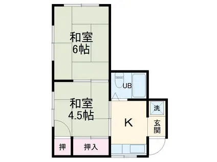 へみハイツ(2K/2階)の間取り写真