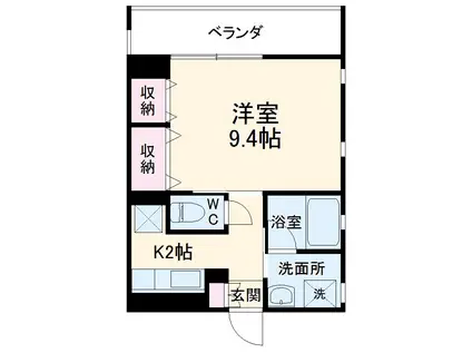 ARCADIA(1K/3階)の間取り写真