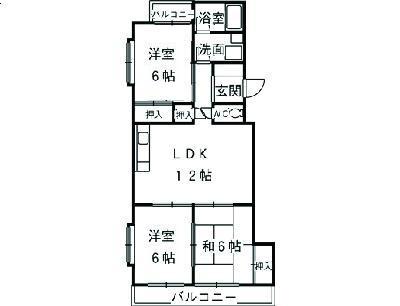 サンライズ藤(3LDK/2階)の間取り写真