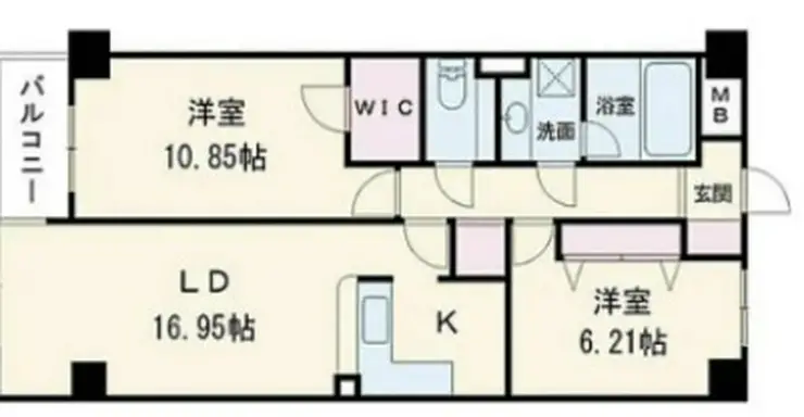 リベラル桜新町 3階階 間取り