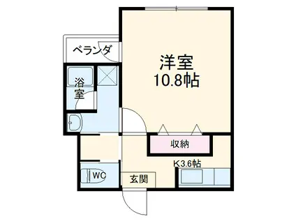 パティオ高崎(1K/3階)の間取り写真