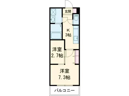 イーストヒルズ(1SK/1階)の間取り写真