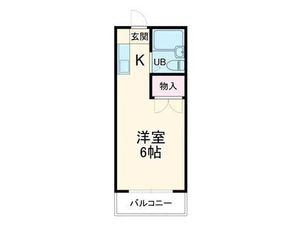 ゾンネンハイム・アマノ(ワンルーム/2階)の間取り写真