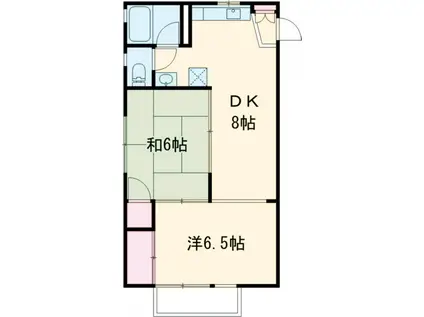 高杉マンション(2DK/1階)の間取り写真
