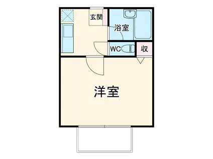 メゾンTK B棟(1K/1階)の間取り写真