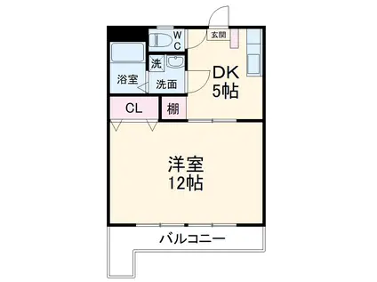 岡田マンション(1DK/1階)の間取り写真