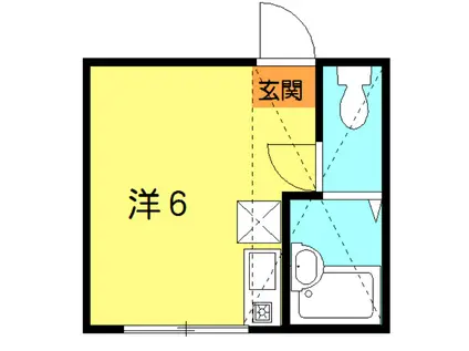 ユナイトステージルブランの杜(ワンルーム/2階)の間取り写真