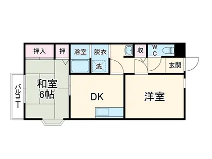 サンセリオ白井Ⅲ(2DK/2階)の間取り写真