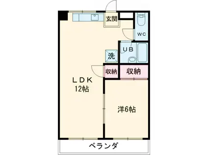 ウインドテラス(1LDK/3階)の間取り写真