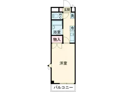 セグンド山星(1K/4階)の間取り写真