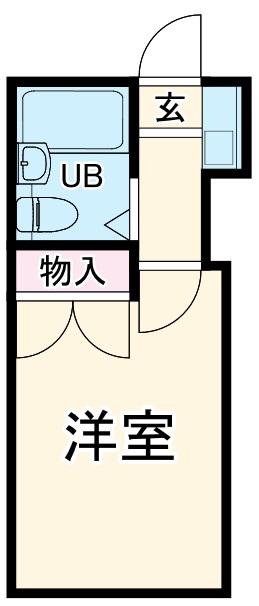 レオパレス(1K/1階)の間取り写真