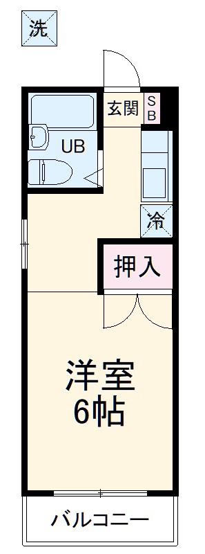 コンチェルトハイツA(1K/2階)の間取り写真