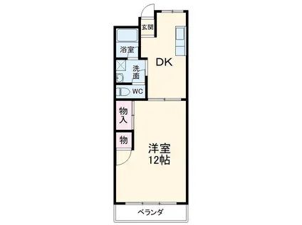 高崎ステーションハイツ(1DK/2階)の間取り写真