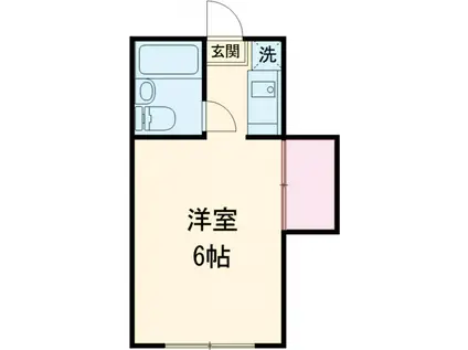 ホワイトコート(1K/2階)の間取り写真