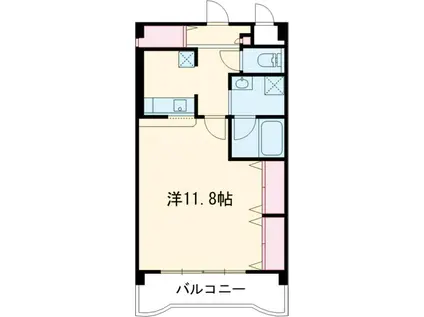 セントフィールド(1K/1階)の間取り写真