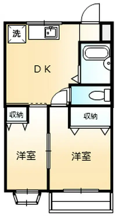 恵ハイツ 2階階 間取り