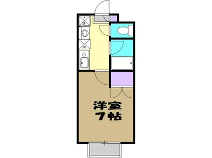 パルサーエイト(1K/1階)の間取り写真