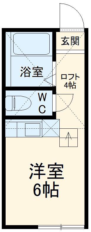 ユナイト衣笠バーナードショー(ワンルーム/1階)の間取り写真