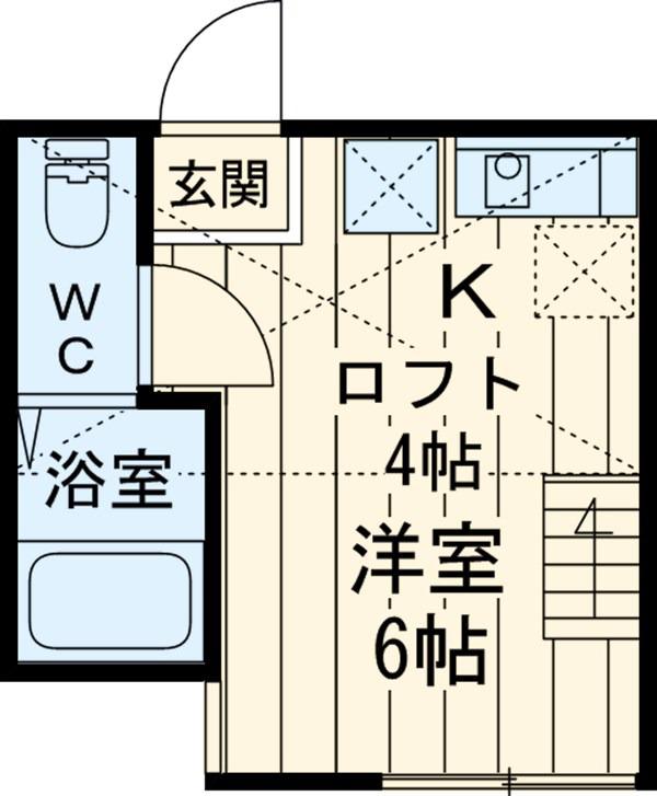 ユナイト田浦フォルタレーザー(ワンルーム/1階)の間取り写真