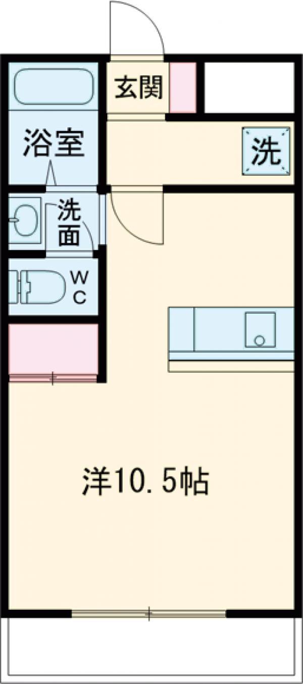 サンライズテラス(1K/3階)の間取り写真