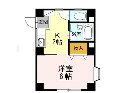 SUMIワンルームマンション(1K/3階)の間取り写真