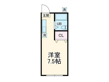 NT三山ハイム(ワンルーム/1階)の間取り写真