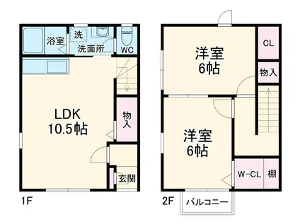 Ｎ参番館Ｂ棟(2LDK)の間取り写真