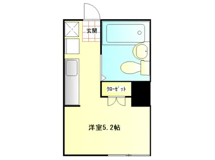ひのきビル(ワンルーム/1階)の間取り写真