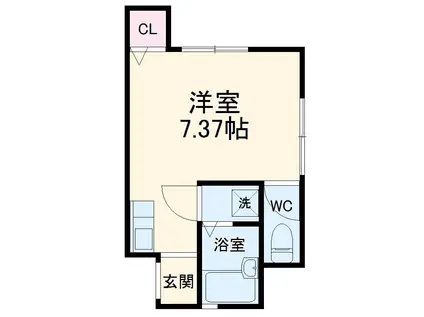 フェアコート三咲Ⅰ(ワンルーム/2階)の間取り写真