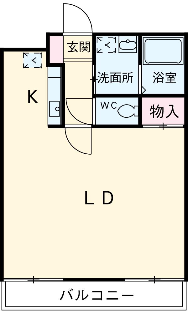アストラーレ(1K/2階)の間取り写真