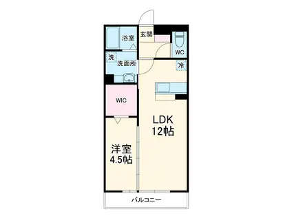エスカーサ(1LDK/2階)の間取り写真