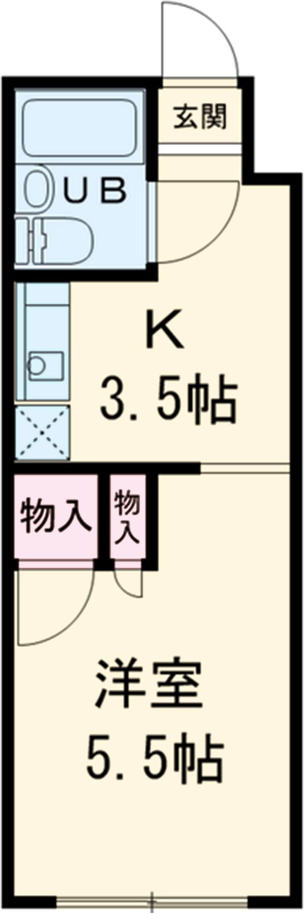 サンヨウマンション(1K/2階)の間取り写真