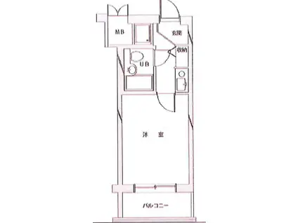 ライオンズテラス武蔵小金井(1K/3階)の間取り写真
