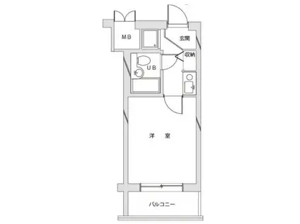 ライオンズテラス武蔵小金井(1K/3階)の間取り写真