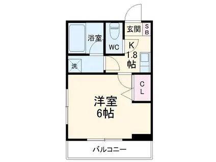 ジュワイユ祐里(1K/3階)の間取り写真