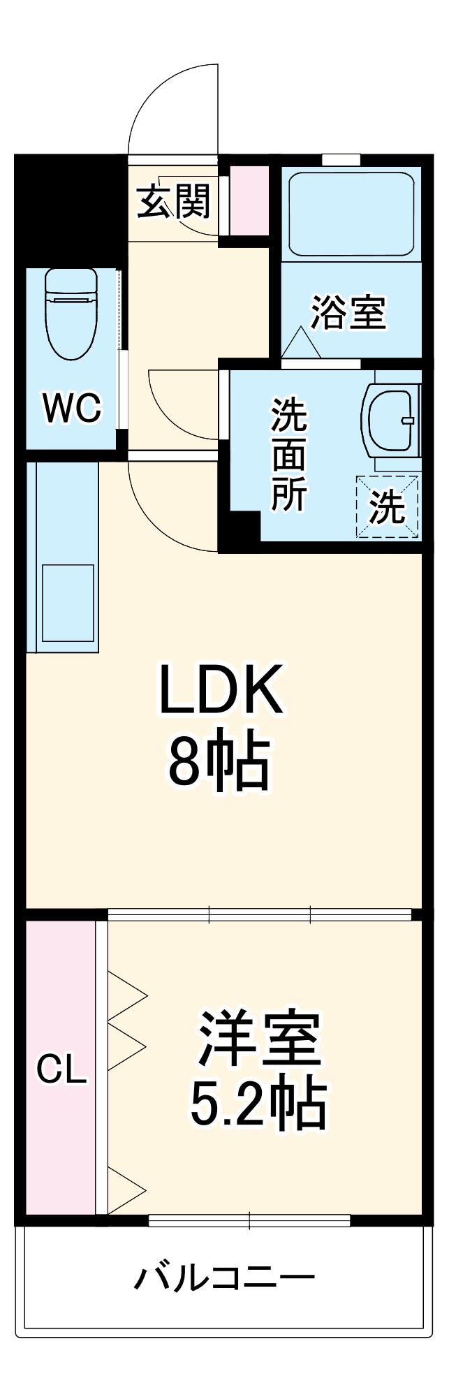 FLOWER COURT 2(1LDK/1階)の間取り写真