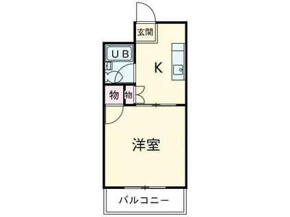 ブレーンハイム柴山(1K/7階)の間取り写真