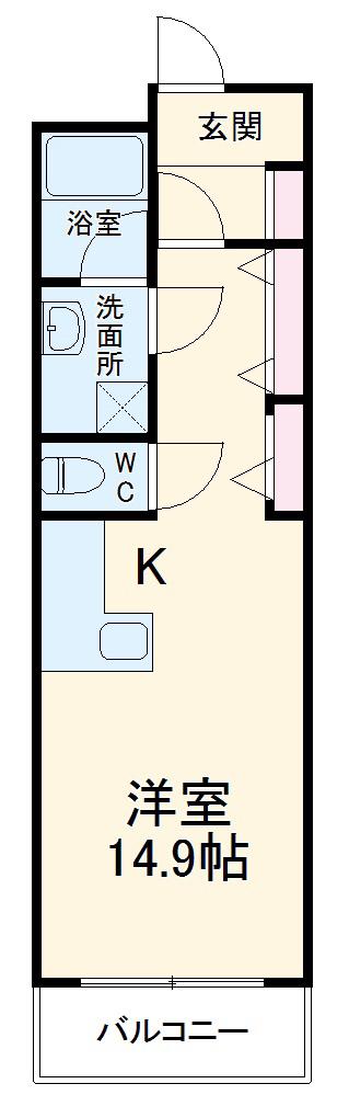 TO-MOREビル(ワンルーム/7階)の間取り写真