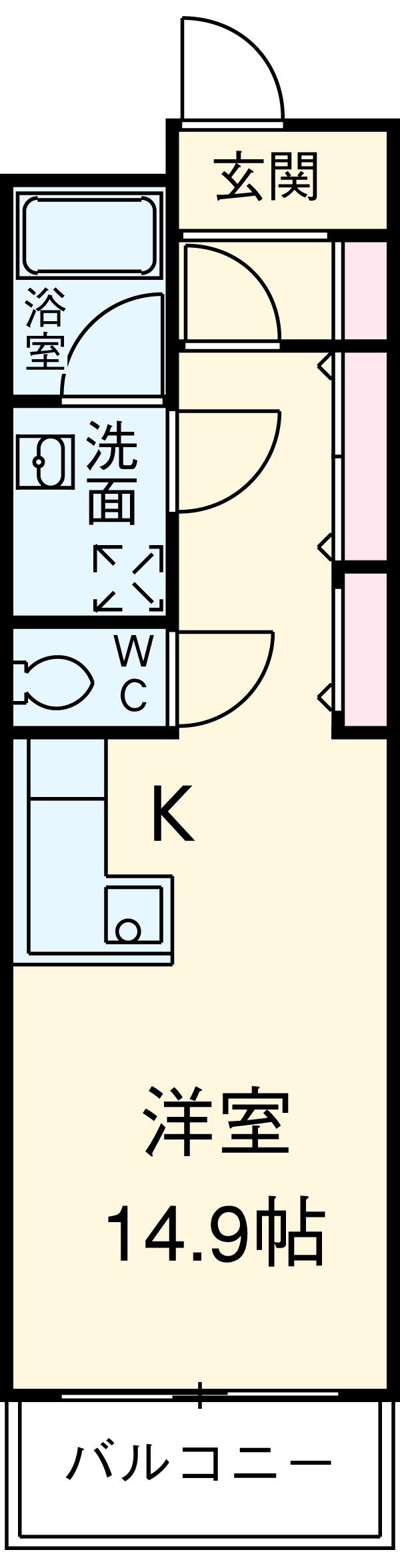TO-MOREビル(ワンルーム/9階)の間取り写真