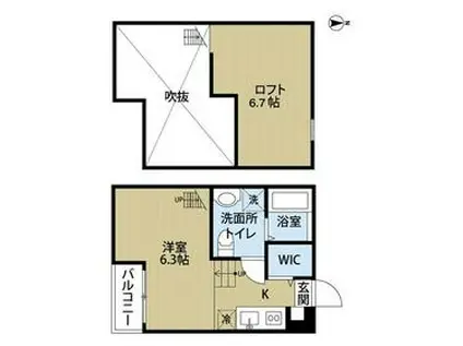 RUMAH KL(ワンルーム/2階)の間取り写真