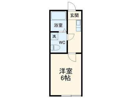 GRANZA中央林間(1K/1階)の間取り写真