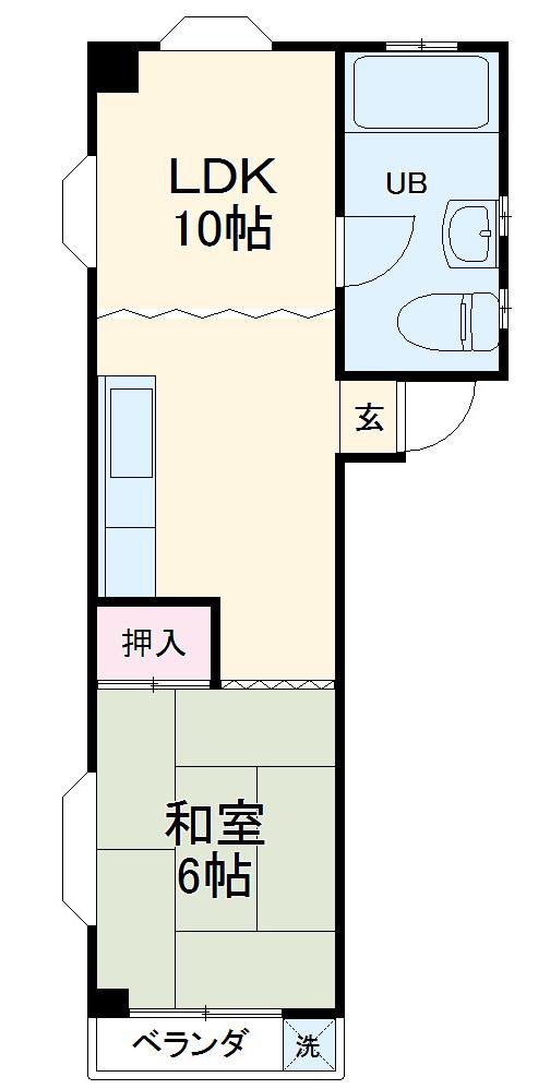 ソレイユⅢ(1LDK/1階)の間取り写真
