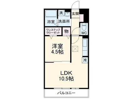 ロータス草加Ⅱ(1LDK/1階)の間取り写真