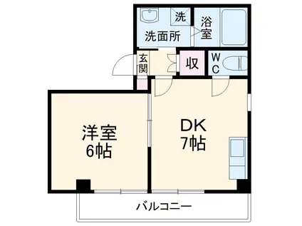 鈴木マンション(1DK/4階)の間取り写真