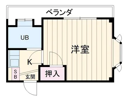 レインボープラザ(1K/3階)の間取り写真