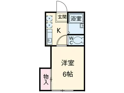 ハイツクレッセント(1K/2階)の間取り写真